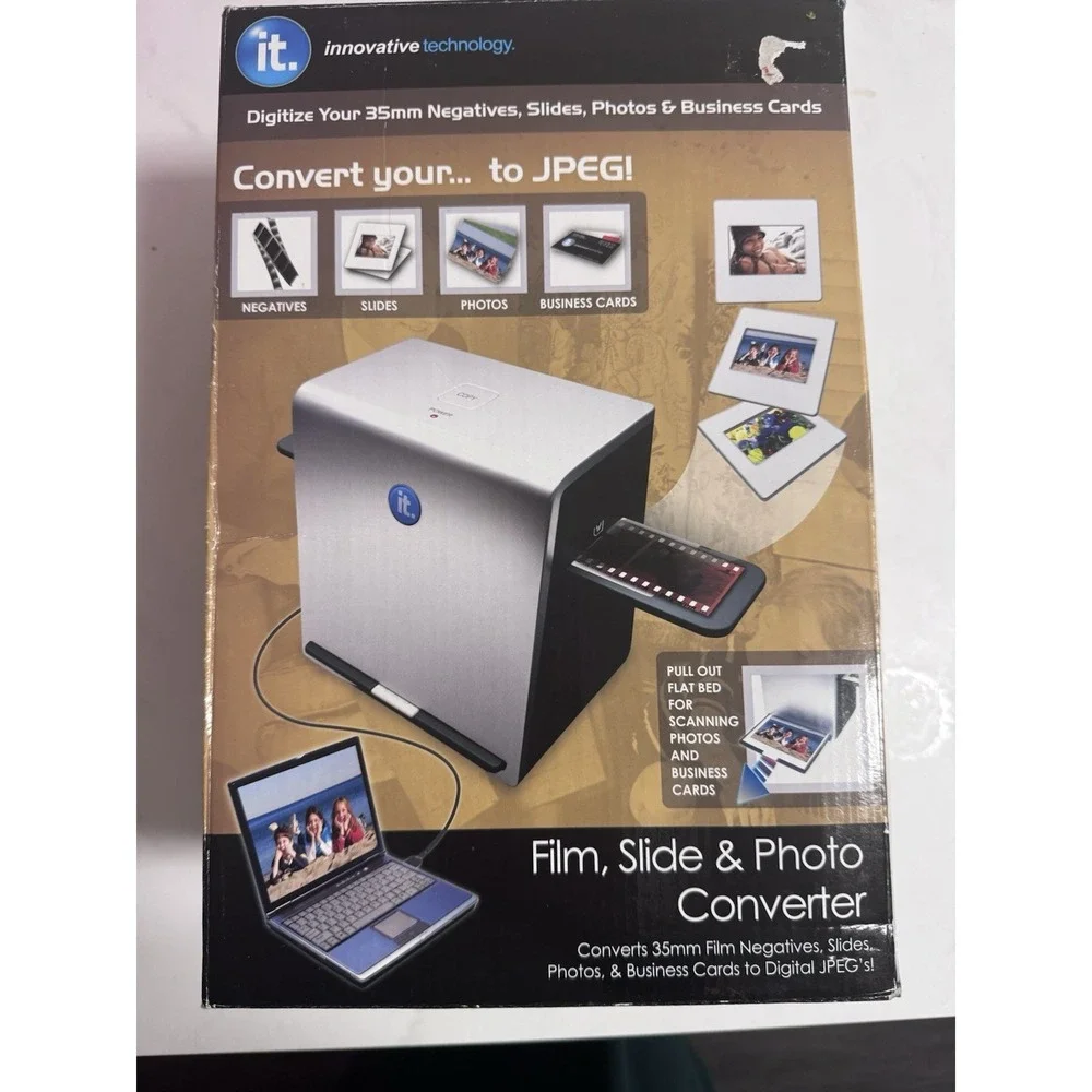 Innovative Technology ITNS-400 Film & 35mm Slide Converter Scanner New, Open Box